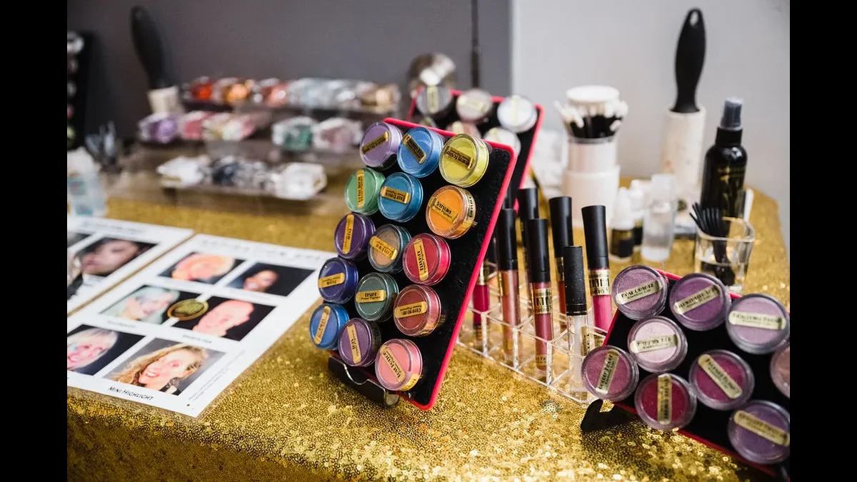 Milestone Birthday celebration on Bourbon Street hair and makeup with glitter bar station