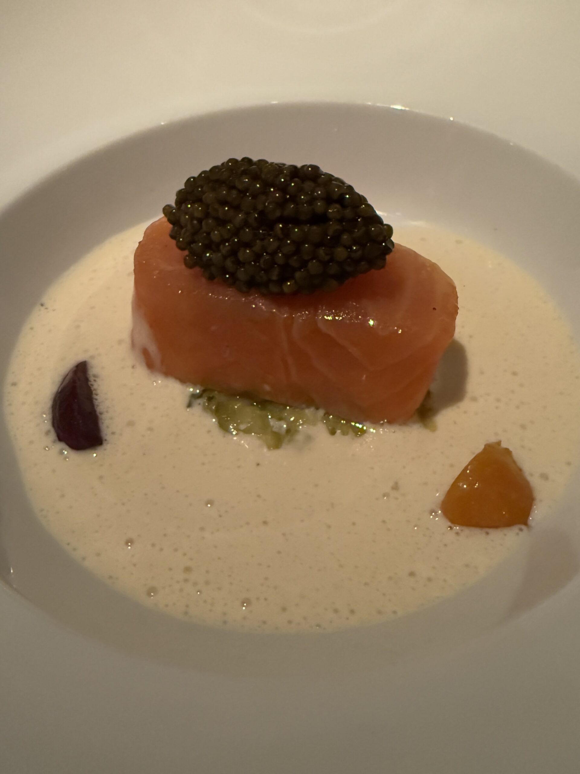 Salmon with caviar - high-stakes culinary execution